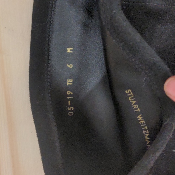 Stuart Weitzman Lowland Over The Knee Boots Black Suede Tie Back Sz 6 - Picture 3 of 8